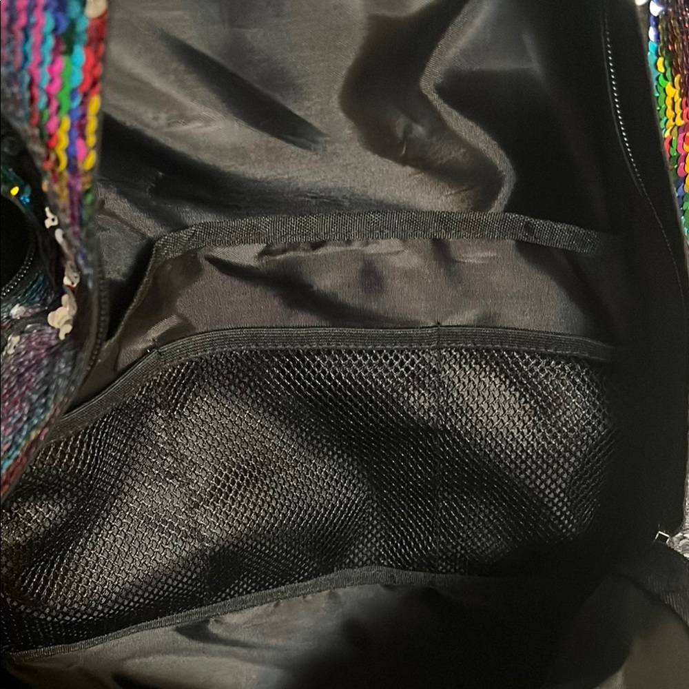 Pink Vs Multicolor Sequin Backpack - image 7